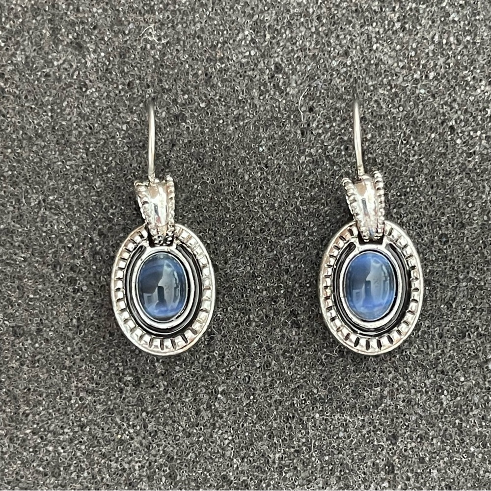 Deep Blue & Silver Vintage Lia Sophia Earrings